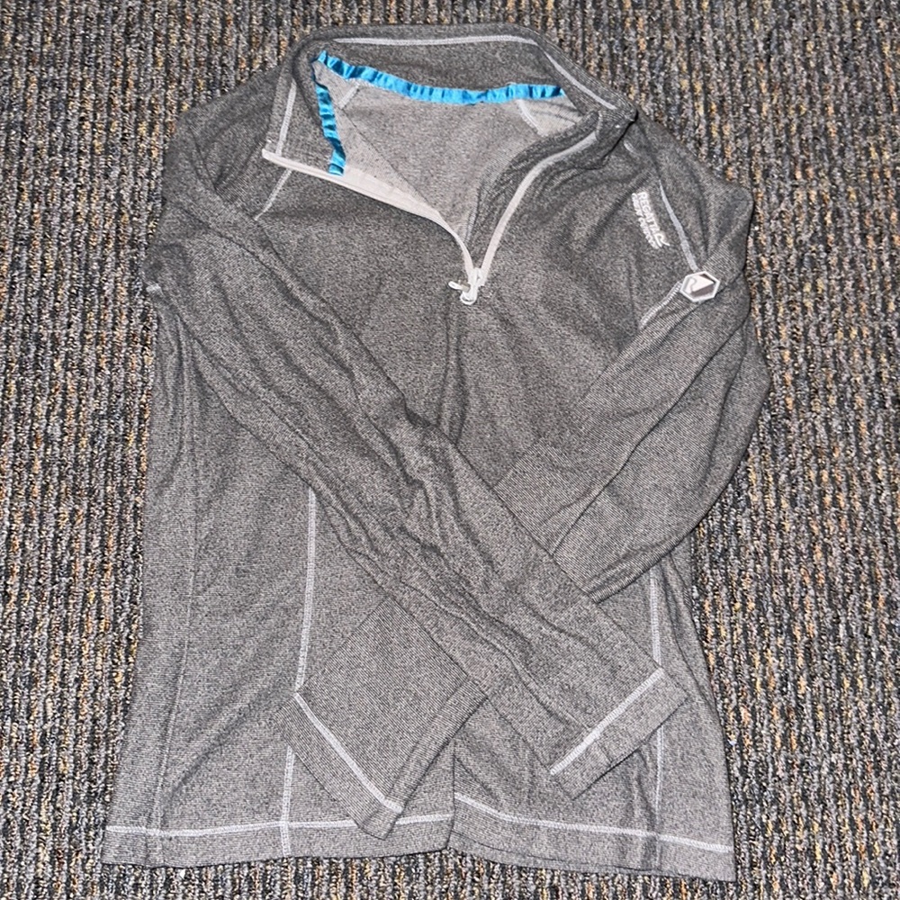 grey quarter zip